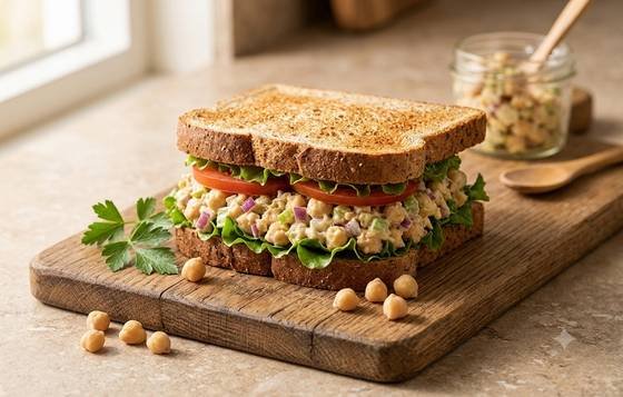 Chickpea salad sandwich