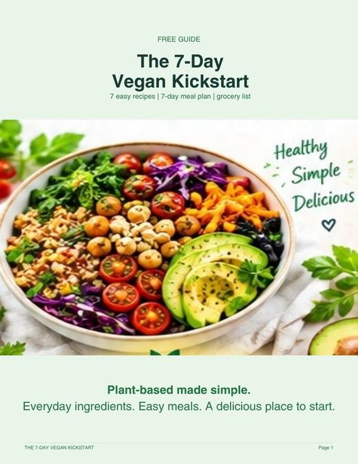 The 7-Day Vegan Kickstart free guide cover